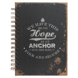 Large Hardcover Wirebound Journal - Hope As An Anchor Hebrews 6:19