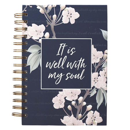Bless You and Keep You White and Pink Floral Wirebound Journal - Numbers 6:24-25