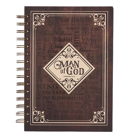 Strong and Courageous Topas Pink Wirebound Journal - Joshua 1:9