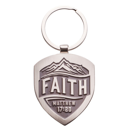 Faith Matthew 17:20 -  Metal Keyring