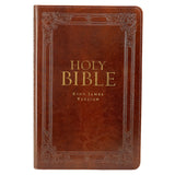 Burgundy Faux Leather Deluxe King James Version Gift Bible with Thumb Index