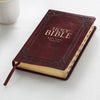 Burgundy Faux Leather Deluxe King James Version Gift Bible with Thumb Index