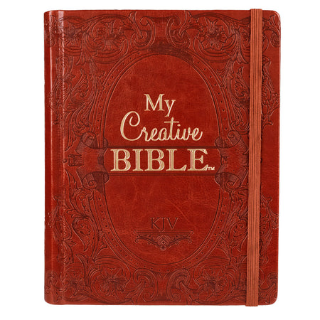 White Faux Leather King James Version Deluxe Gift Bible with Thumb-index