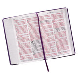 Purple Floral Faux Leather Giant Print King James Version Bible