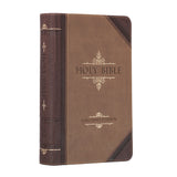 Brown Two-tone Quarter-bound Faux Leather Giant Print King James Version Bible