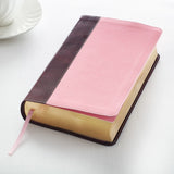 Brown and Pink Half-bound Faux Leather Giant Print King James Version Bible