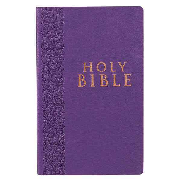 Purple Faux Leather King James Version Gift and Award Bible