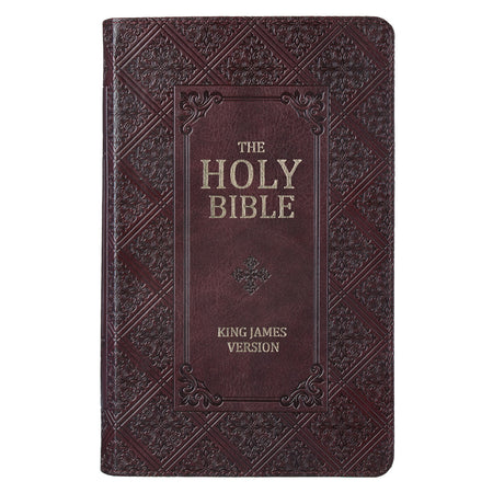 Antiqued Brown Faux Leather Giant Print Full-size King James Version Bible