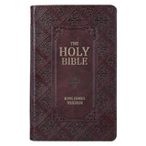 Dark Brown Faux Leather Giant Print King James Version Bible with Thumb Index