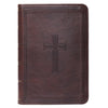 KJV Compact Bible - Dark Brown Faux Leather Large Print