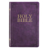 KJV Faux Leather Deluxe Gift Bible with Thumb Index Purple