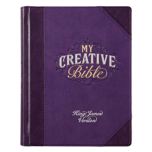 KJV My Creative Bible - Purple Quarter-bound Faux Leather Journaling Bible