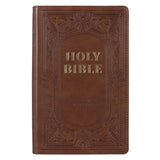 Medium Brown Faux Leather Giant Print Bible with Thumb Index