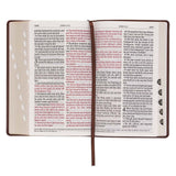 Medium Brown Faux Leather Giant Print Bible with Thumb Index