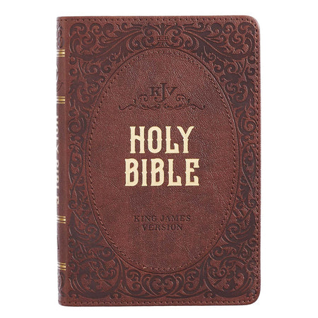 KJV Compact Bible - Black Zippered Faux Leather