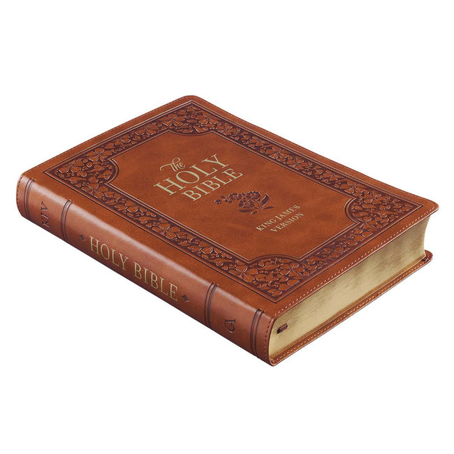 Medium Brown Faux Leather Full-size Giant Print King James Version Bible