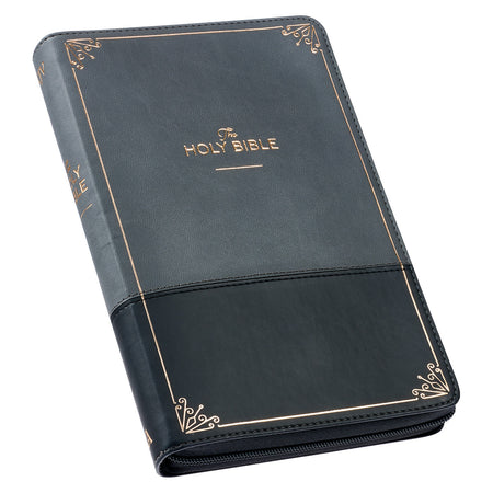 KJV Faux Leather Deluxe Gift Bible with Thumb Index Pink