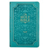 Teal Faux Leather Giant Print Standard-size King James Version Bible with Thumb Index