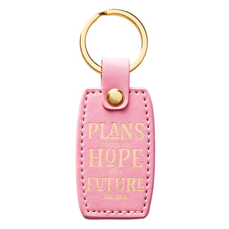 Heart-shaped Faux Leather Keyring - Trust