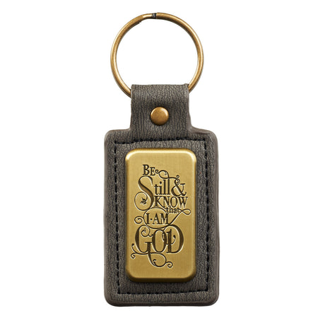 Grace Upon Grace Indigo Rose Gold Metal Epoxy-coated Keychain - John 1:16
