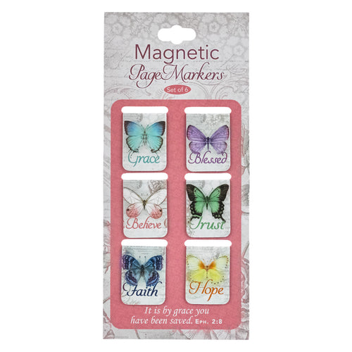 Magnetic Page marker: Butterfly Blessings (pk of 6)