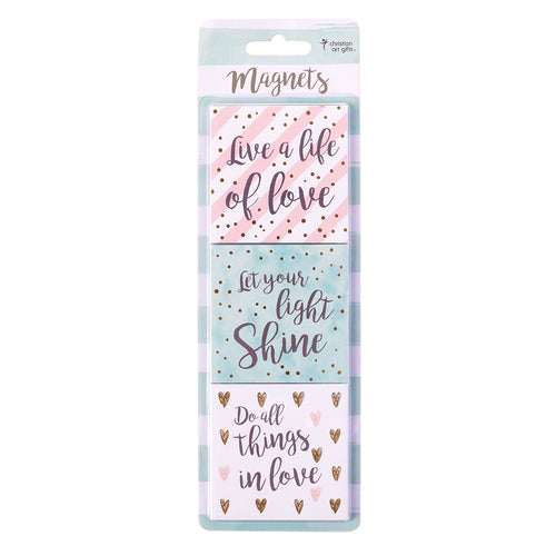 Magnet Set of 3 Live a Life of Love