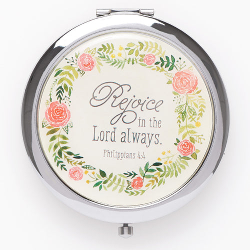 Compact Mirror - Rejoice in the Lord Always