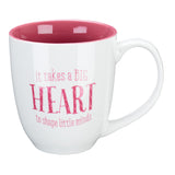 It Takes a Big Heart Ceramic Teacher Coffee Mug - 1 Corinthians 16:14