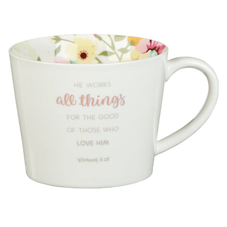 Floral Flourish Mug - Bless Protect Peace