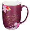 Amazing Grace Mulberry Pink Ceramic Coffee Mug