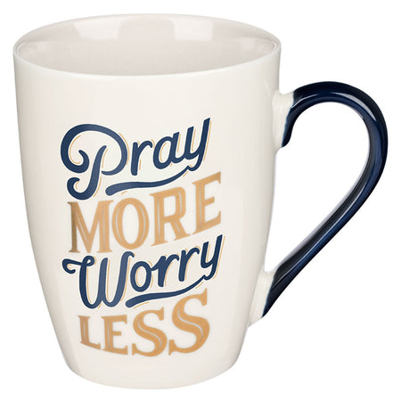 Be Still White Marbled Ceramic Coffee Mug - Psalm 46:10