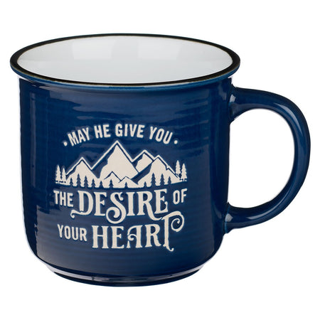 She Speaks with Wisdom Blue Floral Ceramic Coffee Mug - Proverbs 31:26