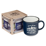 Desires of Your Heart Blue Ceramic Camp Style Mug- Psalm 20:4