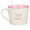 I Love That You Are My Friend White and Pink Ceramic Coffee Mug - Proverbs 27: 9-11