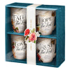 Faith Trust Hope and Love Floral Mug Set