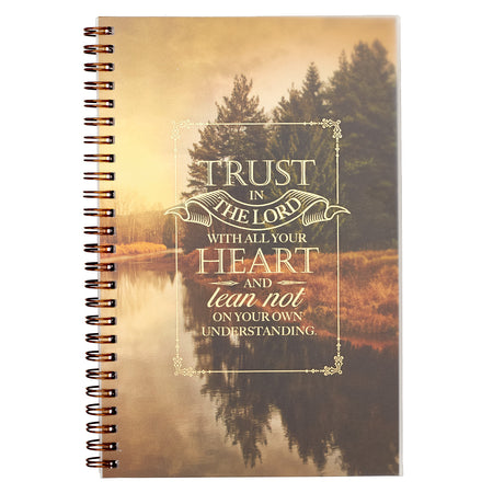 Large Notebook Set - He Leads Me Pink Floral Psalm 23:2