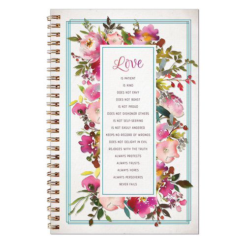 Wirebound Notebook: Love Is - 1 Cor 13:4-7 - KI Gifts Christian Supplies
