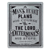 Vintage Metal Sign - A Man's Heart Proverbs 16:9