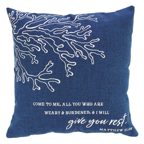 Square Pillow - Give You Rest (Navy Blue)