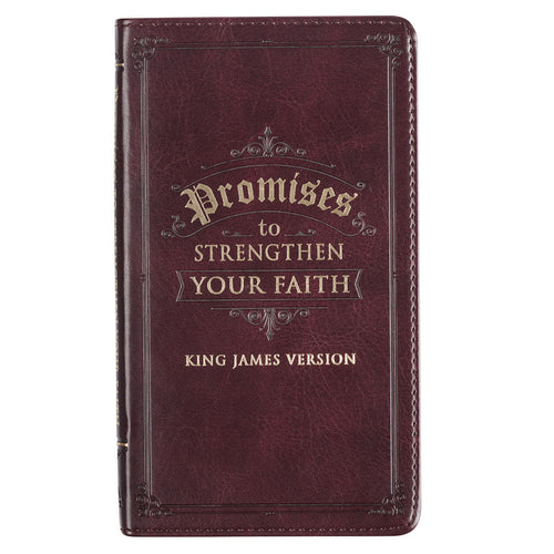Promises to Strengthen Your Faith Brown Faux Leather Gift Book