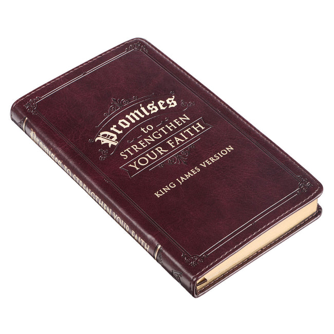 Promises to Strengthen Your Faith Brown Faux Leather Gift Book