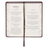 Promises to Strengthen Your Faith Brown Faux Leather Gift Book