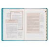 Teal Faux Leather Spiritual Growth Bible