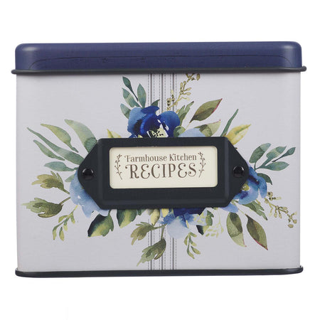 Thankful, Grateful, Blessed Recipe Box with Cards