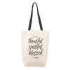 Thankful Grateful Blessed Canvas Tote Bag