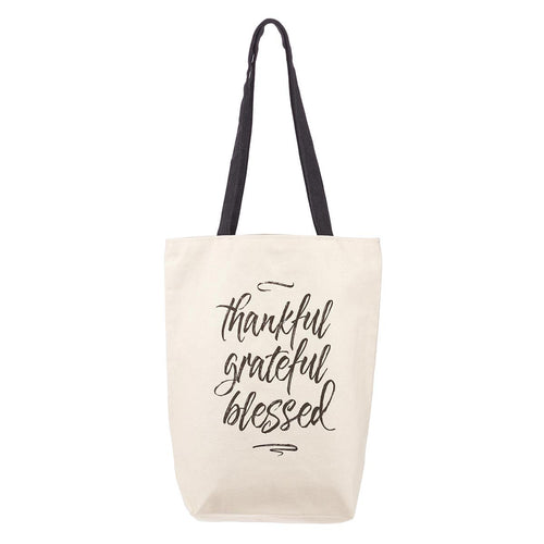 Thankful Grateful Blessed Canvas Tote Bag
