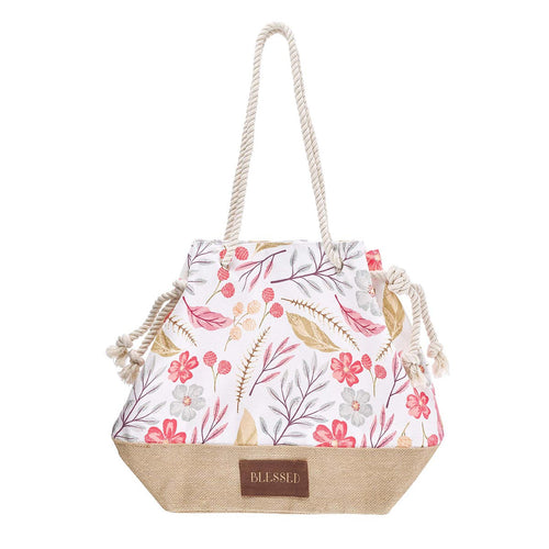 Blessed Canvas Tote with Rope Handles