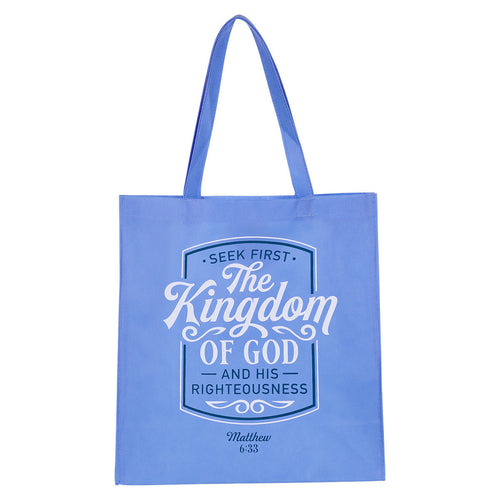 Tote Bag: Kingdom of God Blue (Matt. 6:33)