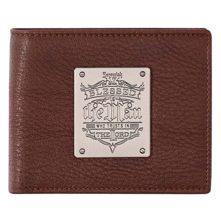 Wallet: Two-Tone Genuine Leather Strong and Courageous