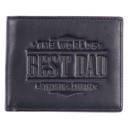Genuine Leather Wallet - Blessed Is The Man Brown